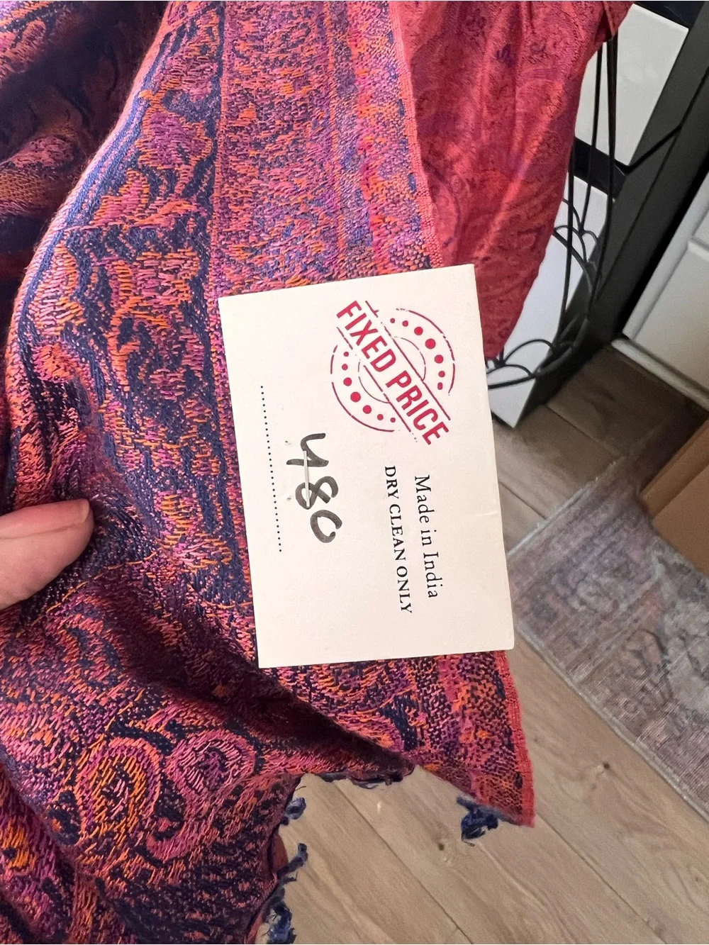 ✨NWT ✨Authentic Reversible Paisley Pashmina Shawl Scarf India 🪷🇮🇳